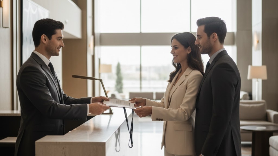A dedicated concierge helping her client